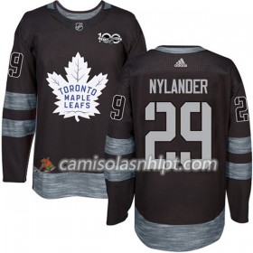 Camisola Toronto Maple Leafs William Nylander 29 1917-2017 100th Anniversary Adidas Preto Authentic - Homem